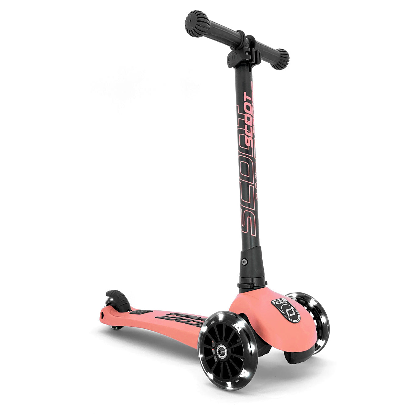 Highway Kick 3 Fold Away Scooter with LED Wheels (Peach)